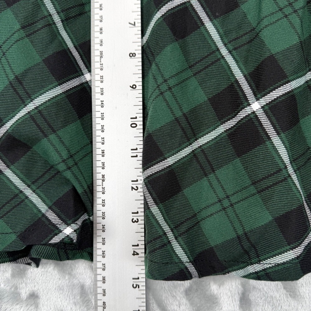 Royal Bones Y2K Daang Goodman Green Plaid Mini Skirt Punk Goth Skater Womens M - Picture 6 of 16